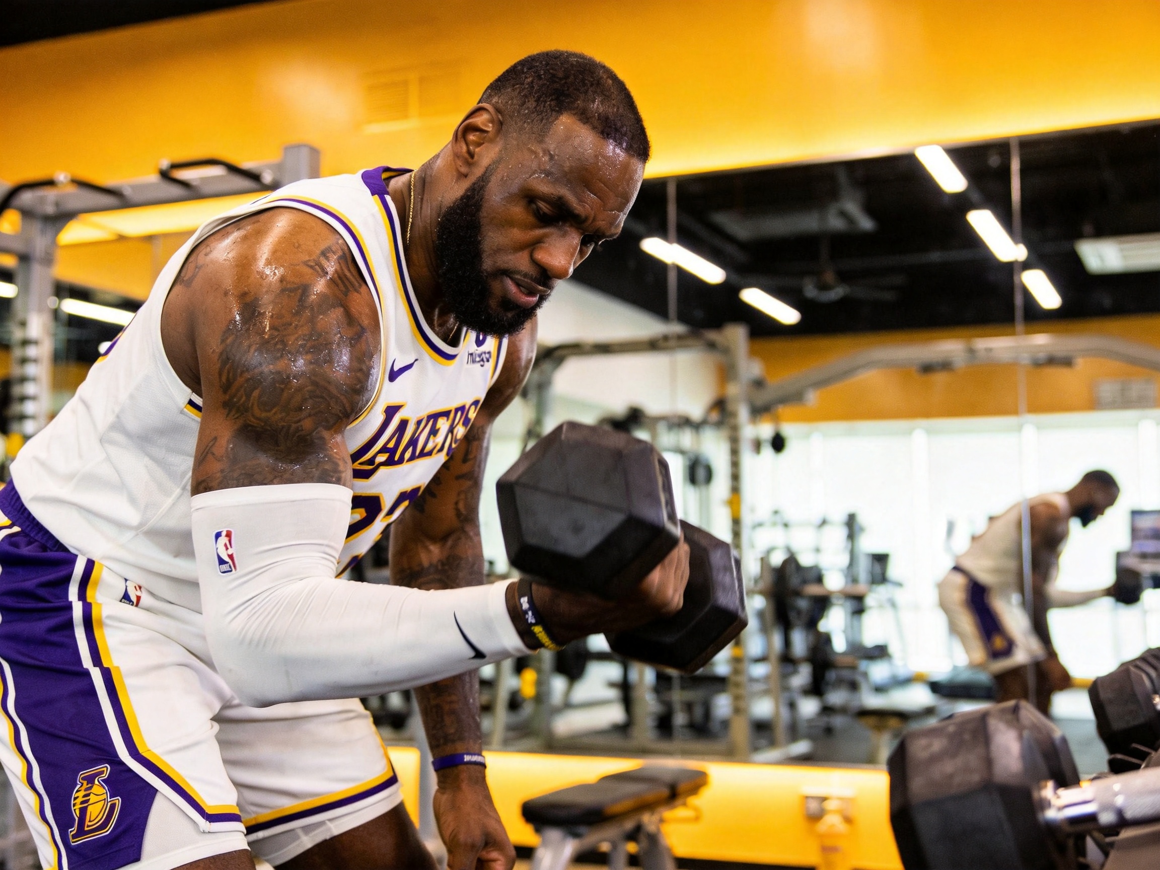 NBA球星健身房训练